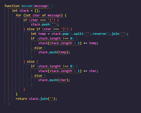 Imagen del código de ordenamiento.